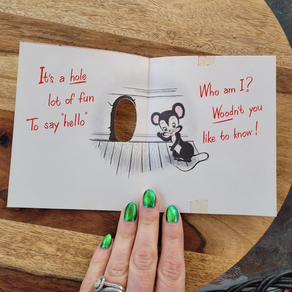 Vintage Secret Pal hello greeting card